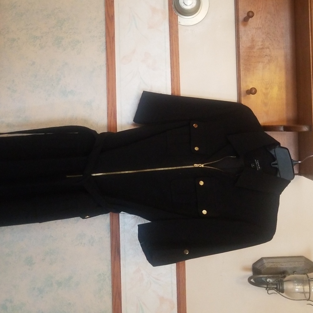 Black zip up dress